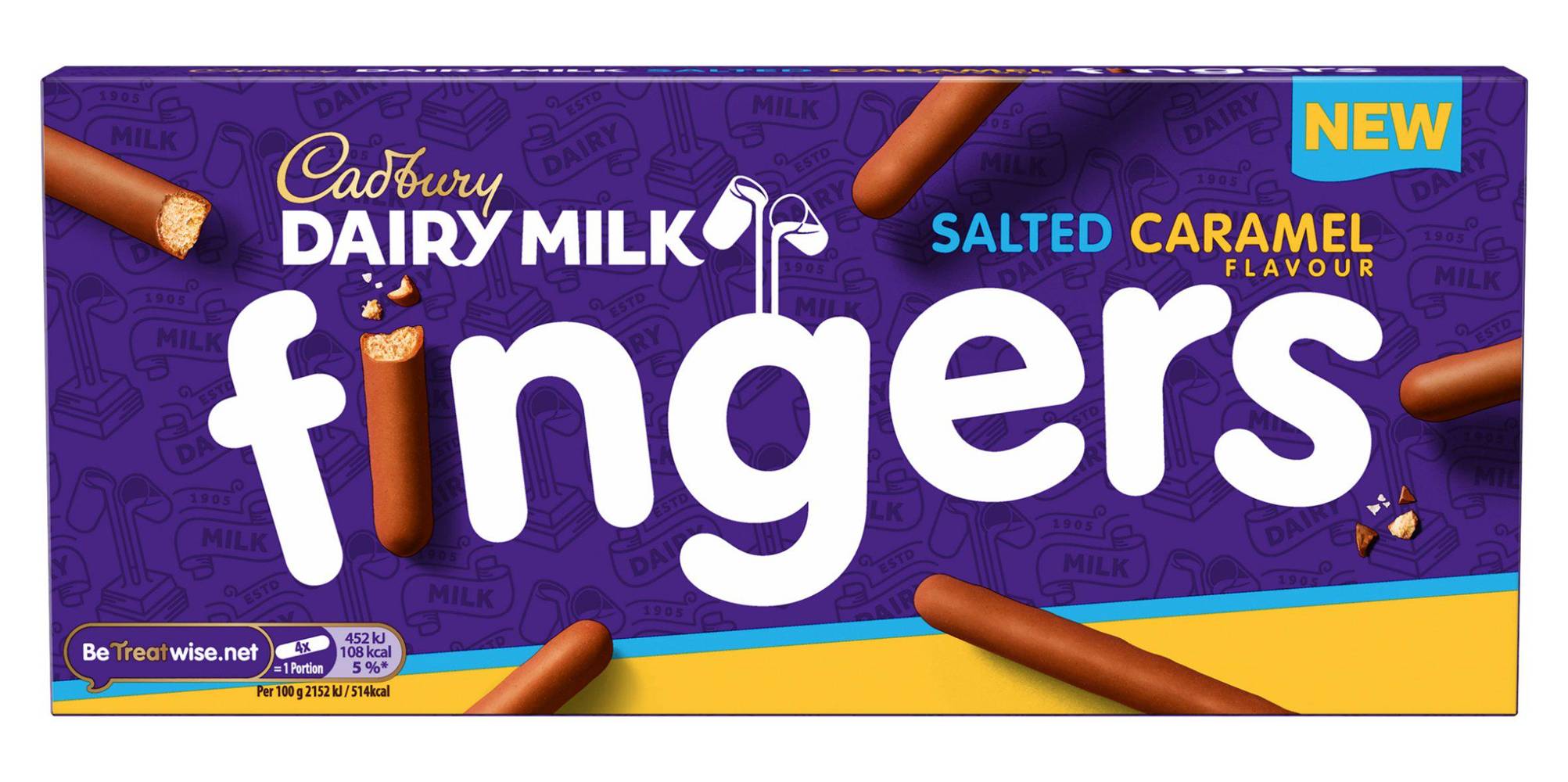 Cadbury Salted Caramel, Dairy Milk Fingers (114g)