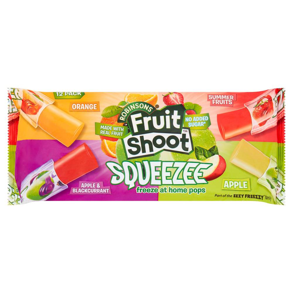 Robinsons Fruit Shoot Squeezee Freeze at Home Pops 12x45ml