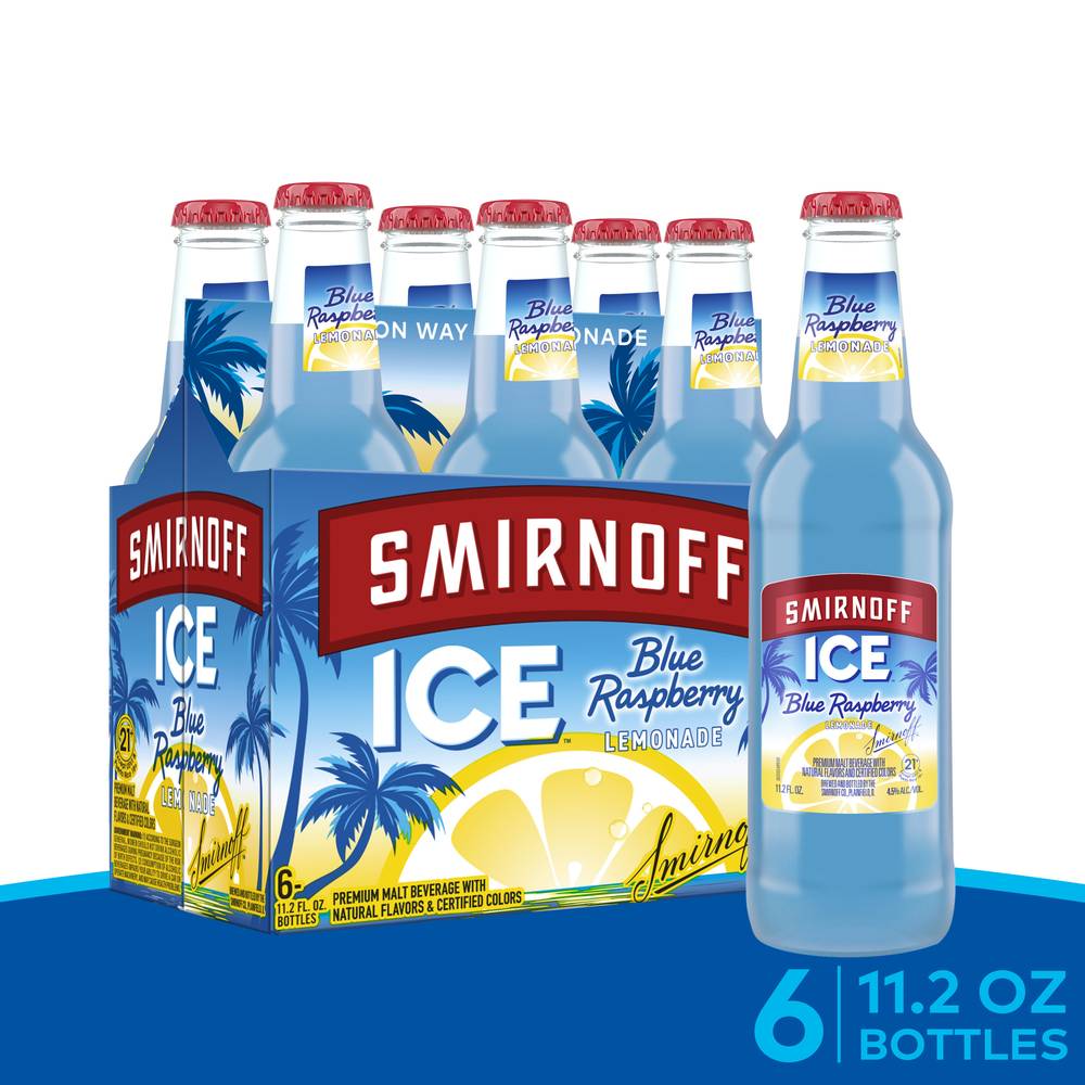 Smirnoff Ice Smash Blue Raspberry + Blackberry (6 x 16 fl oz)