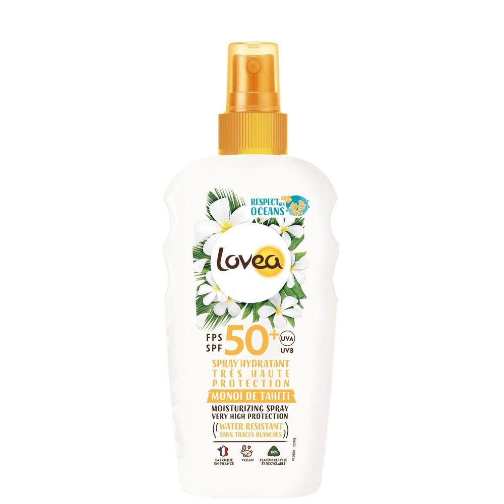 Crème solaire monoï SPF50+ LOVEA - le spray de 150mL