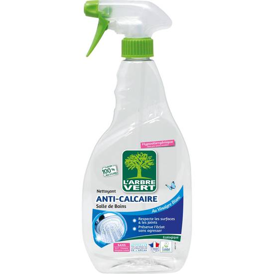 L'arbre Vert - Spray anti calcaire salle de bains hypoallergénique (740 ml)