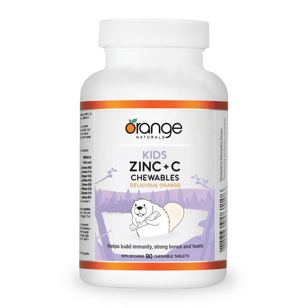 Orange Naturals Kids Zinc + C Delicious Orange Chewables Tablets (90 g)