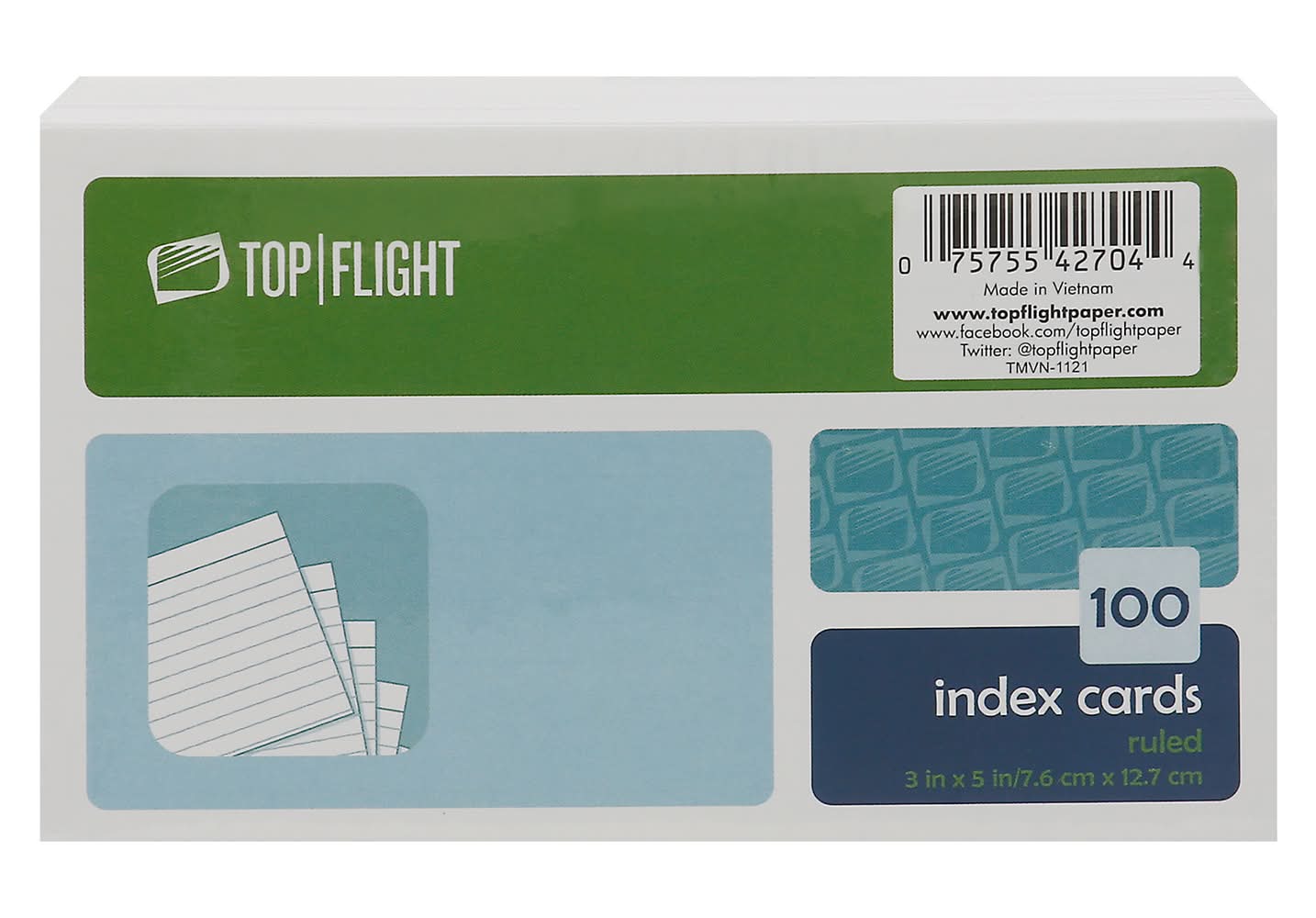 Top Flight Ruled Index Cards (6.4 oz)