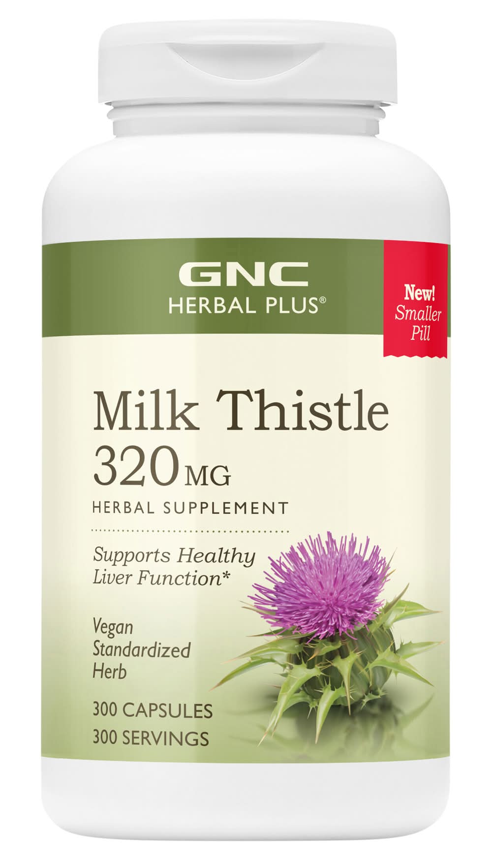 GNC Herbal Plus Milk Thistle Vegan Capsules 320 mg (300 ct)