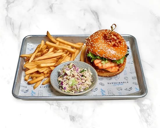 Salmon Avocado Burger