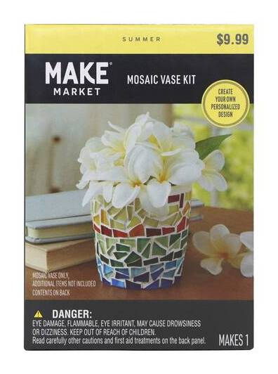 Make Market Rainbow Mosaic Vase Kit, 4 in