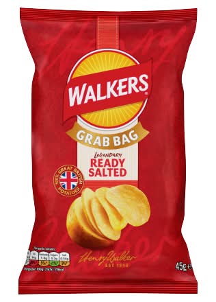 Walkers Ready Salted, Legendary Potato Crisps (45g)