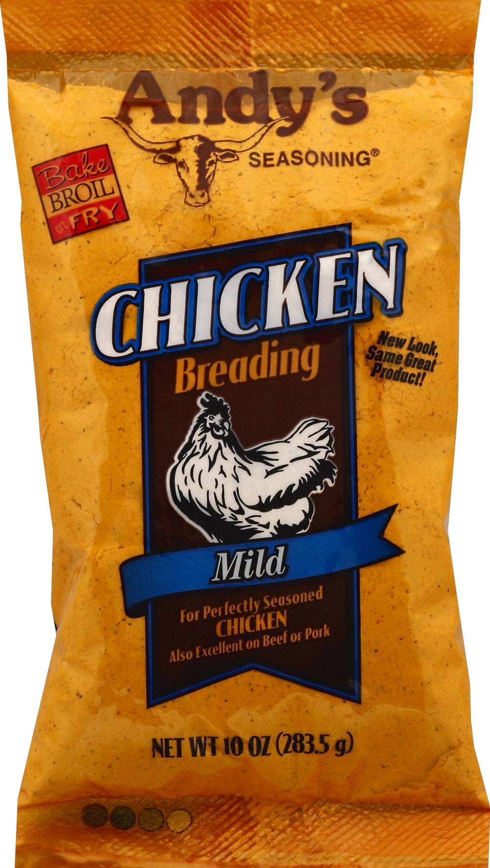 Andys Seasoning Breading, Chicken, Mild, Bag (10 oz)