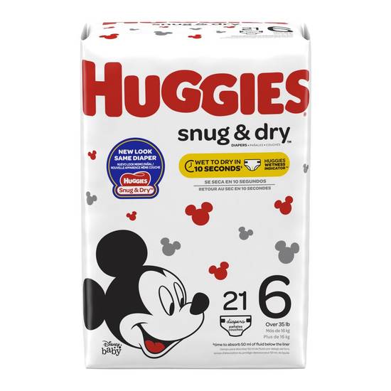 Huggies Snug & Dry Diapers Size 6 (19 ct)