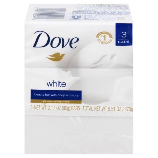 Dove White Beauty Bar Soaps (3 ct)