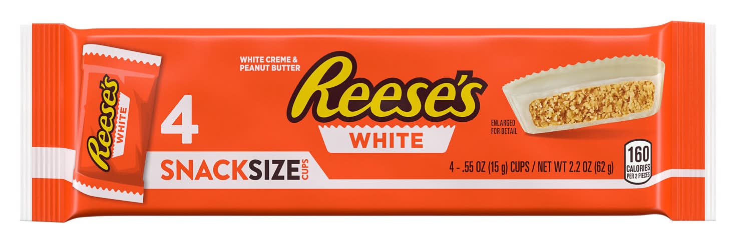 Reese's Cups, White Creme-Peanut Butter (4 x 0.55 oz)