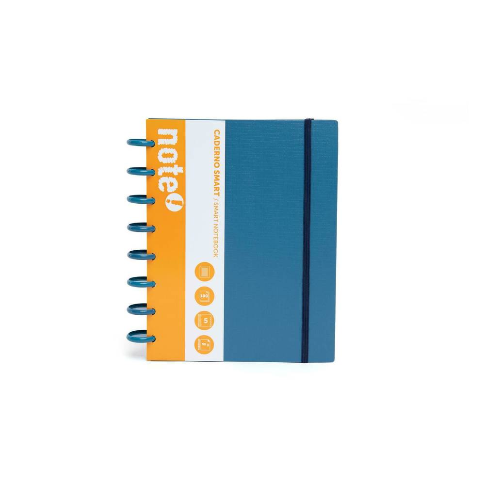Caderno Smart A5 Elástico/Separador 100 folhas Azul