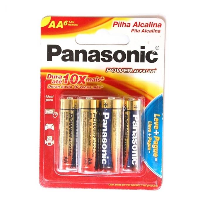 Panasonic pilha alcalina aa power alkaline 1,5v (4 un)