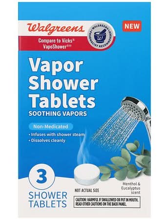 Walgreens Vapor Shower Tablets, Menthol & Eucalyptus (3 ct)