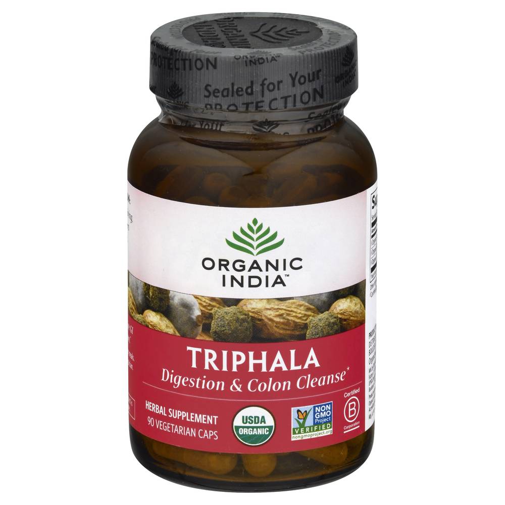 Organic India Triphala Digestion and Colon Cleanse Capsules (90 ct)