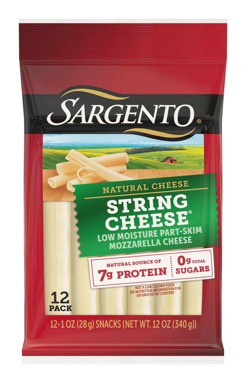 Sargento Natural String Cheese Snacks (12 x 1 oz)