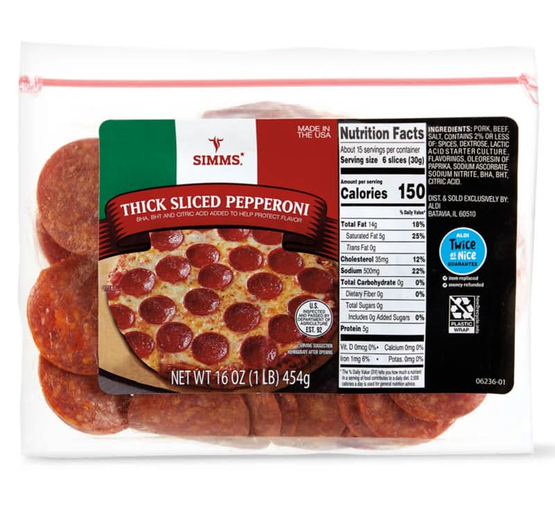 Simms Thick Sliced Pepperoni (16 oz)