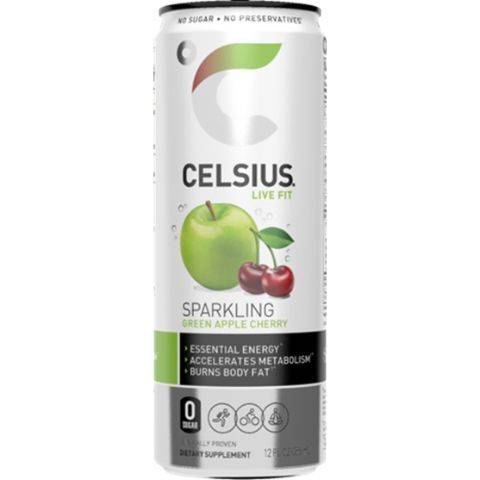 Celsius Energy Drink Sparkling Green Apple Cherry 12oz