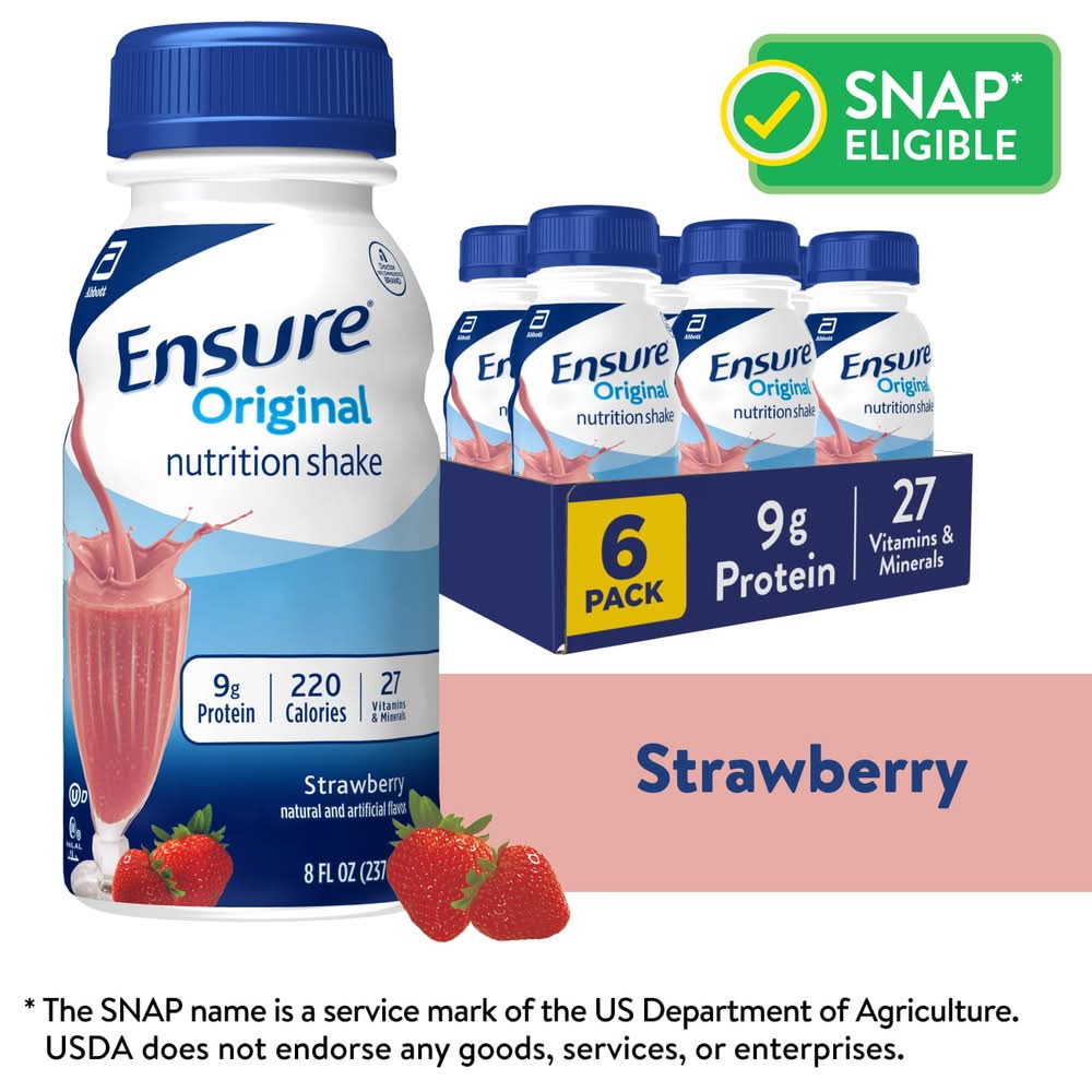 Ensure Strawberry Nutrition Shake (6 x 8 fl oz)