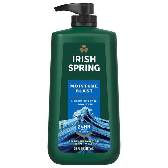 Irish Spring Moisture Blast Moisturizing Face + Body Wash