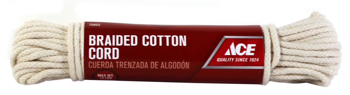 ACE 9/64 In. D X 48 Ft. L Natural Braided Cotton Cord