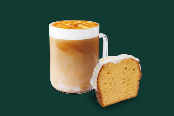 Caramel Macchiato + Lemon Cake