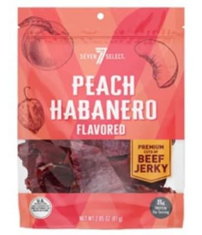 7 Select Peach Habanero Beef Jerky 2.85oz