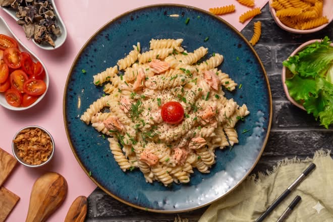 Pâtes au saumon