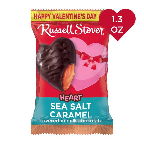 Russell Stover Valentine's Day Heart Dark Chocolate (sea salt - caramel )