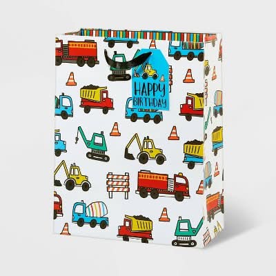 Spritz Ob Construction Gift Bag, Medium