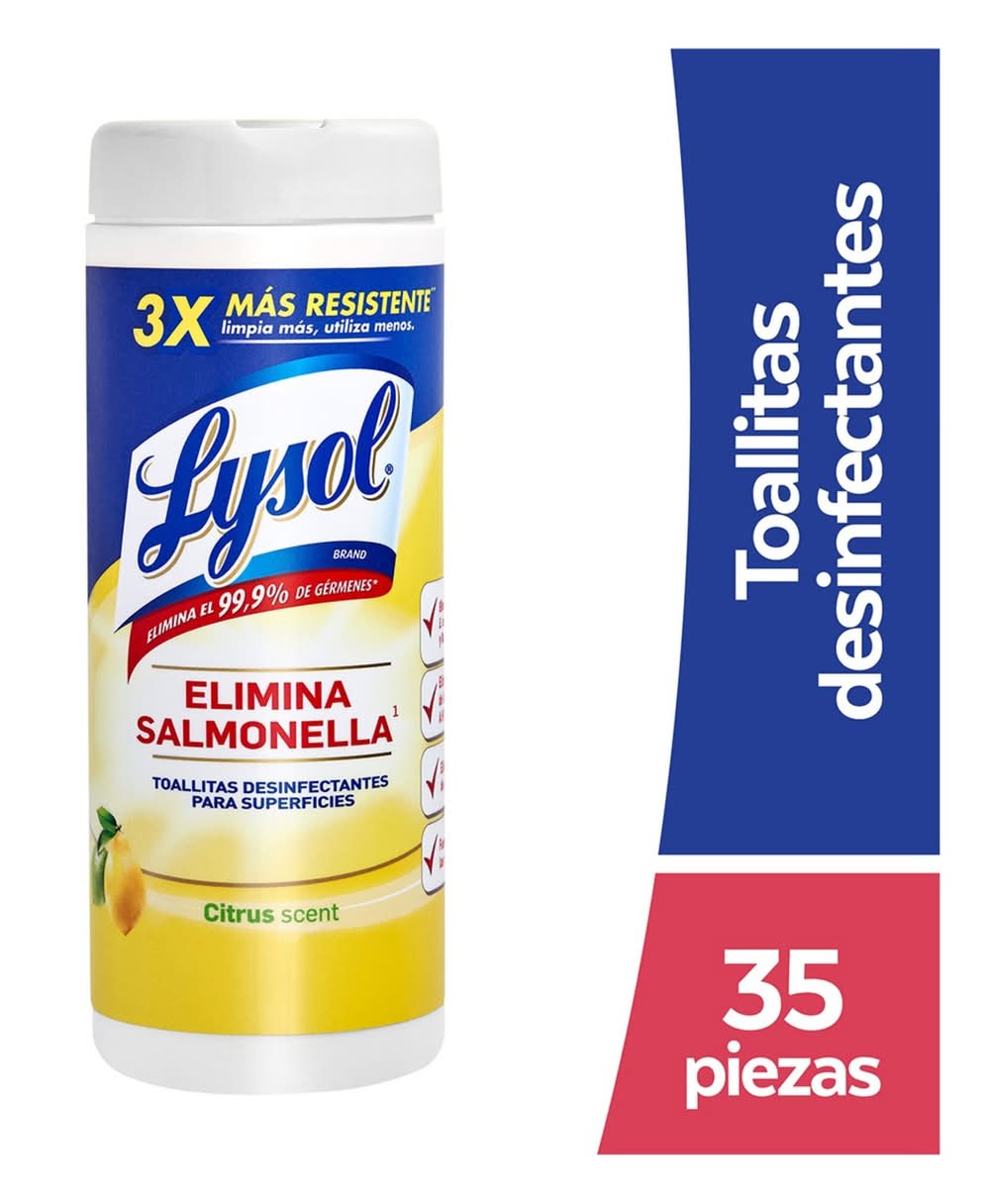 Lysol · Toallitas desinfectantes para superficies, citrus (35 un)