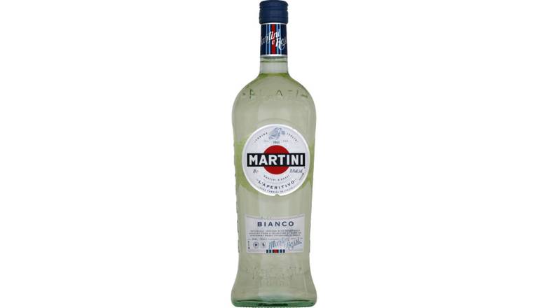 Martini Bianco, apéritif à base de vin, 14,4% vol. La bouteille de 1L