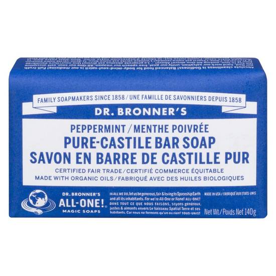 Dr. Bronner's Pure Castile Peppermint Bar Soap (140 g)