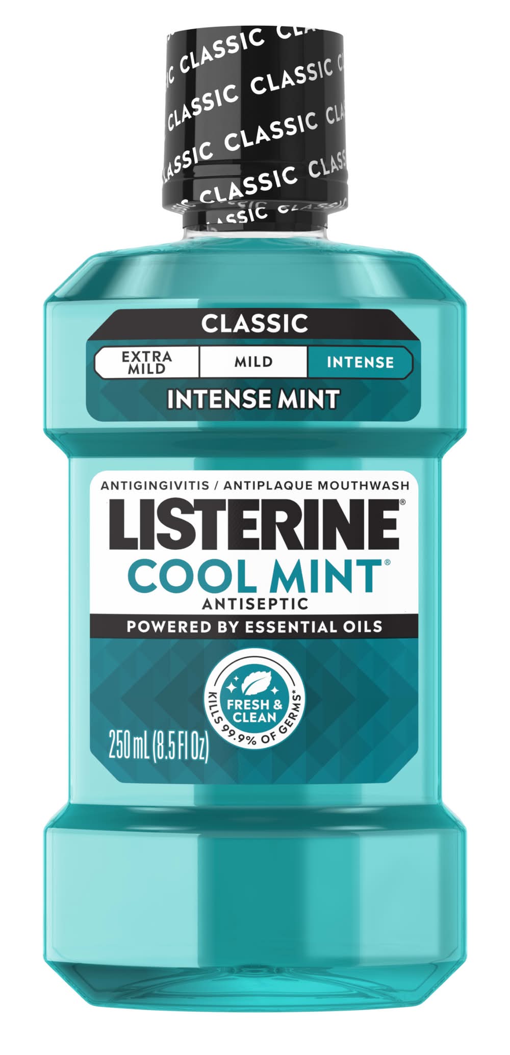 Listerine Classic Intense Antiseptic Mouthwash, Cool Mint (8.5 fl oz)
