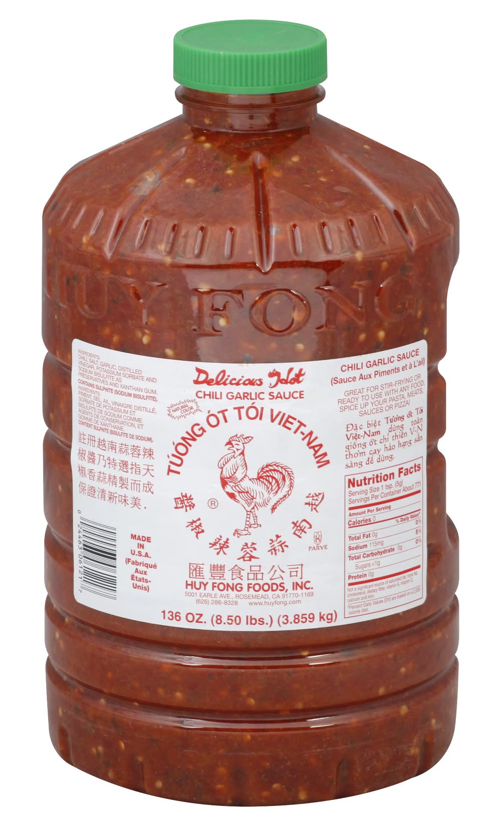 Huy Fong Hot Chilli Garlic Sauce (136 oz)