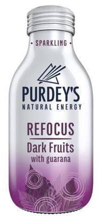 Purdey's Natural Energy Refocus Sparkling Dark Fruits with Guarana Bottle 330ml