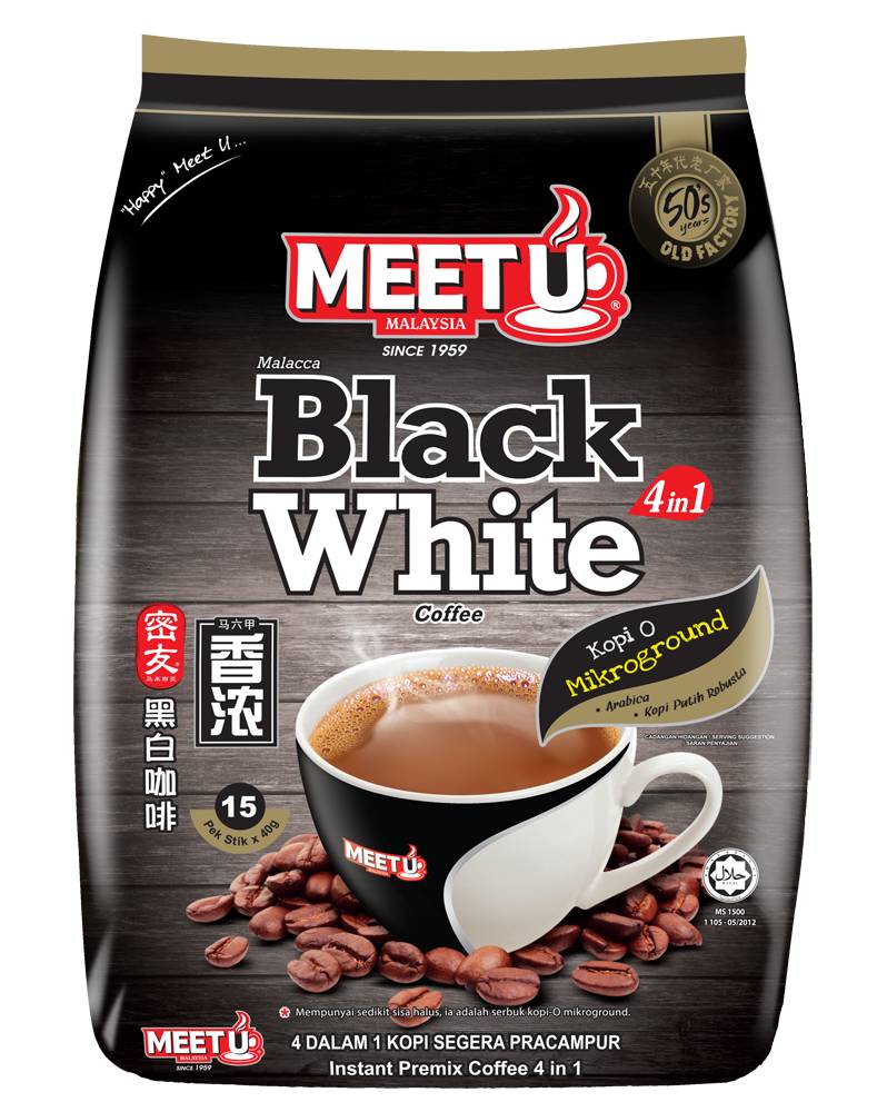 Meet U Black White Coffee 4in1 (600g)
