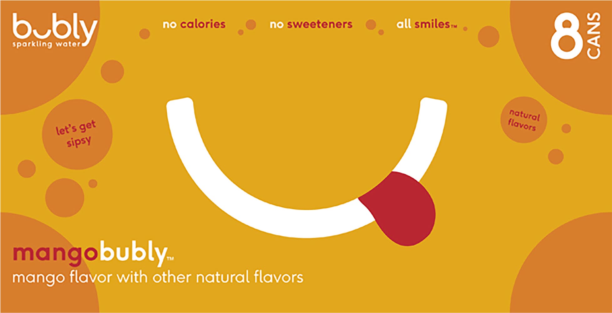 bubly Sparkling Water, Mango (8 x 12 fl oz)