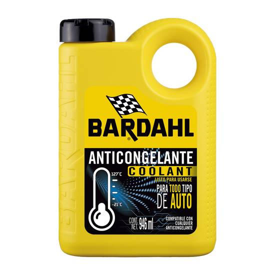 Bardahl coolant anticongelante todo tipo de autos (946 ml)