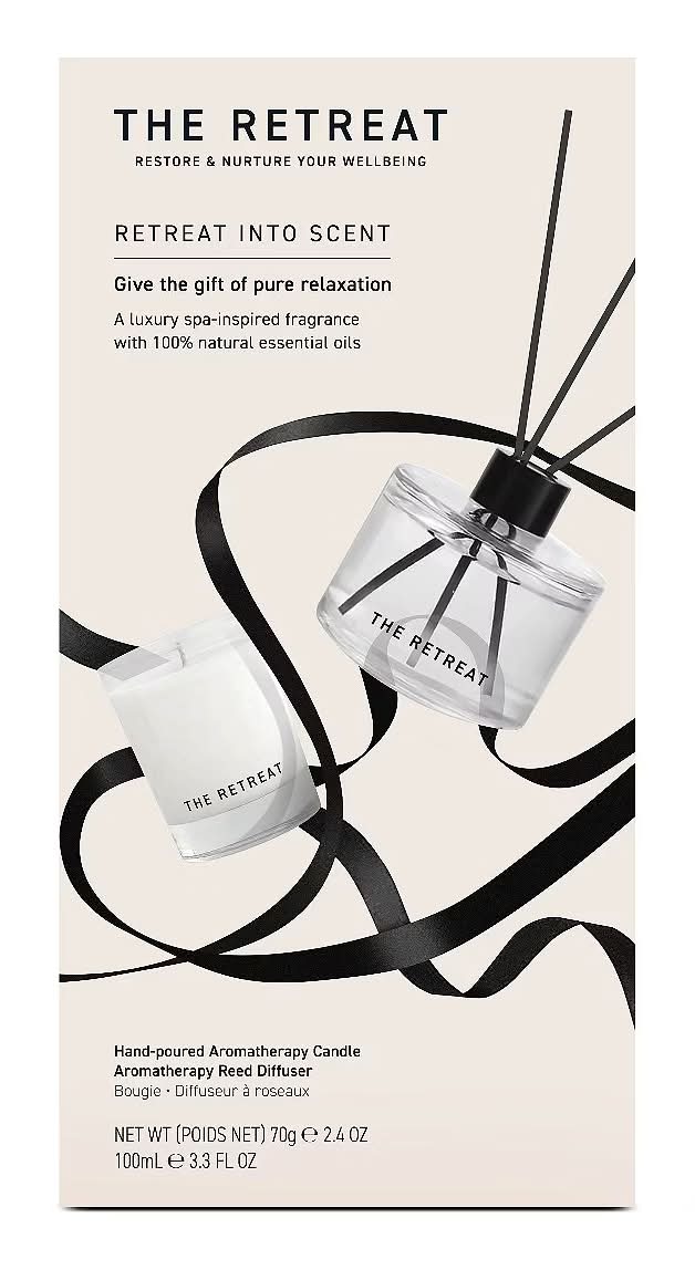THE RETREAT into Scent Candle & Reed Diffuser Set