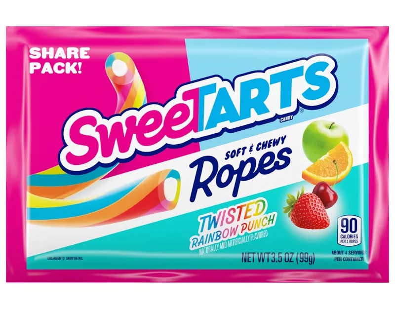Sweetarts Ropes Twisted Rainbow Punch Share Pack