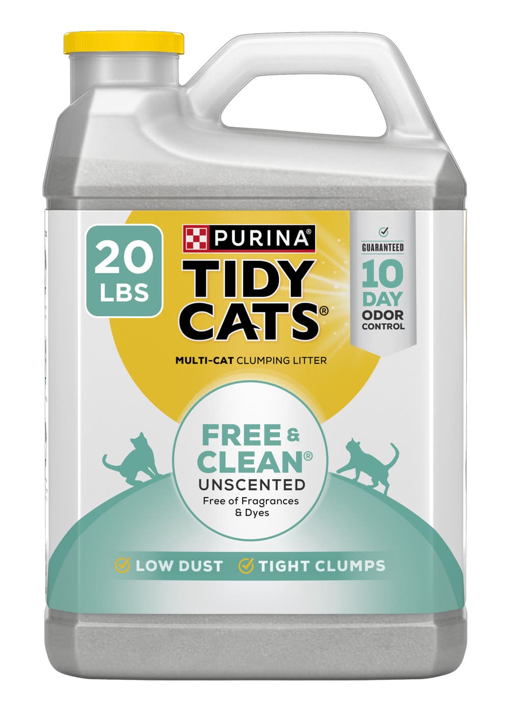 Purina Tidy Cats Free & Clean Unscented Clumping Clay Cat Litter (20 lbs)