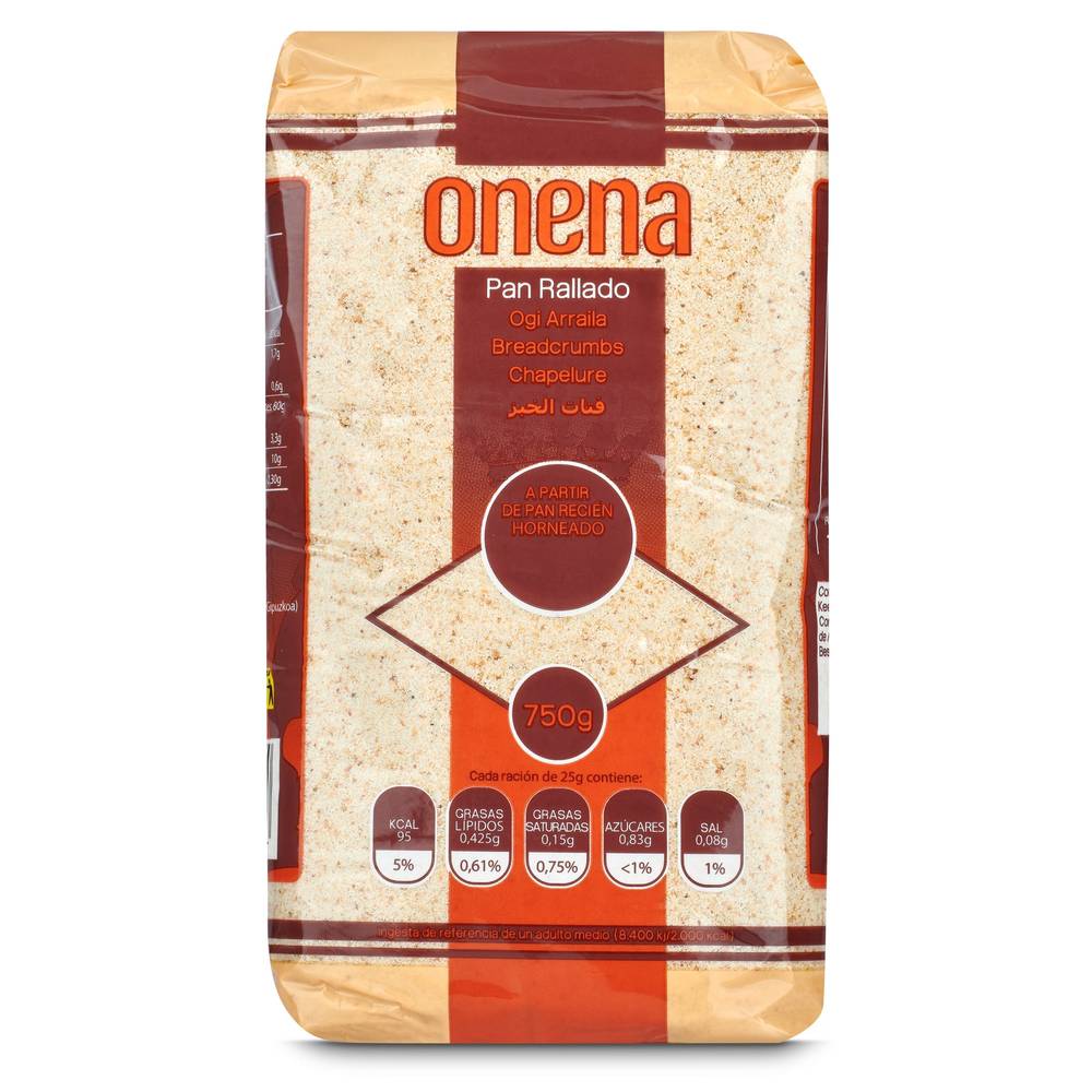 Pan Rallado Onena Bolsa 750 G