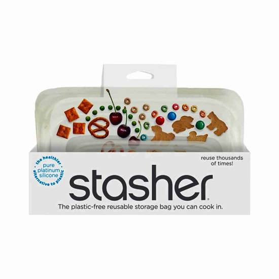 Stasher ziptuck sacs a lunch clair (none) - snack clear bag (1 unit)