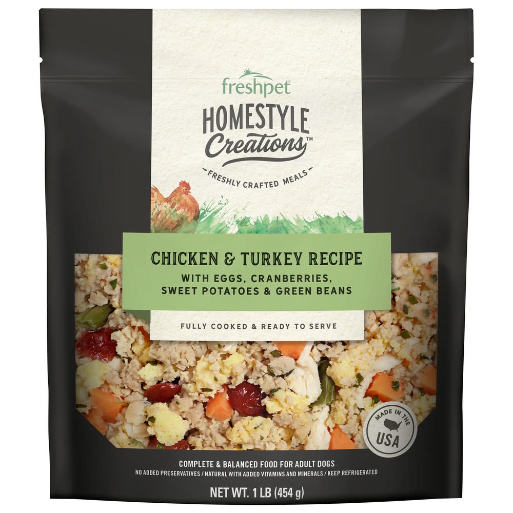 Freshpet® Homestyle Creations All Life Stage Dog Food - Fresh, Chicken & Turkey (Flavor: Chicken & Turkey, Size: 1 Lb)
