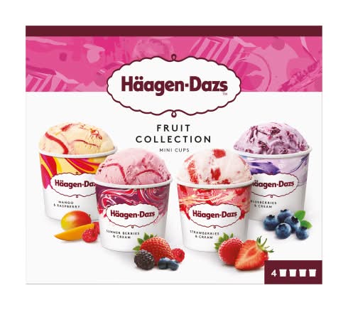 Häagen-Dazs Mini Cups Fruit Collection Ice Cream (4 x 95ml)