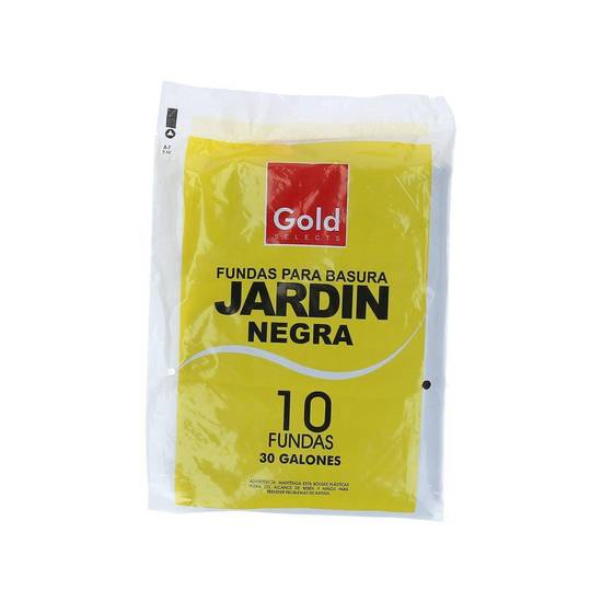 Bolsas Para Basura Gold Selects Jardin Negra 10 uds 30 Galones