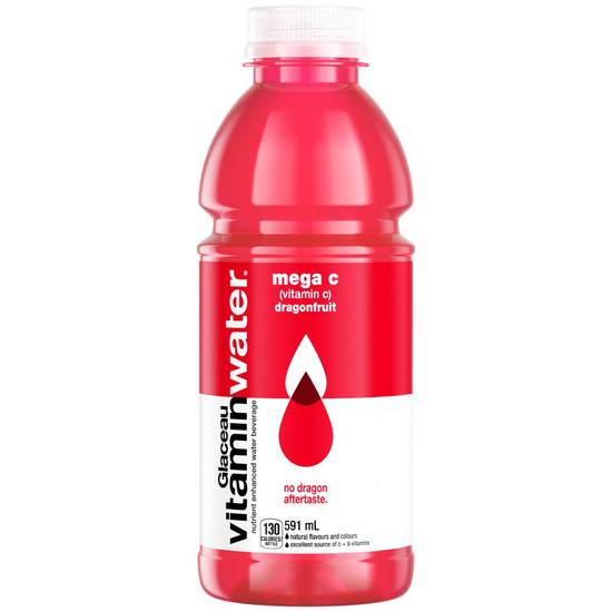 Glacéau vitaminwater eau vitaminée à saveur de fruit du dragon méga-c (591ml) - mega-c dragonfruit beverage (591 ml)