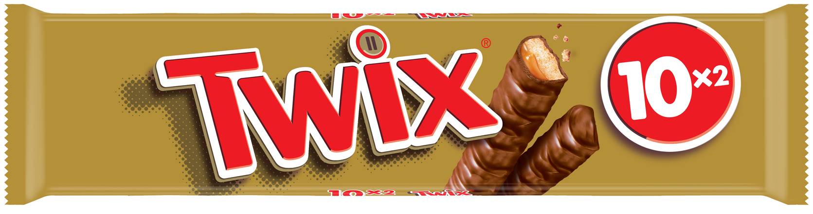 Twix - Chocolat biscuit nappage au caramel enrobé de chocolat au lait (10  pièces), Delivery Near You