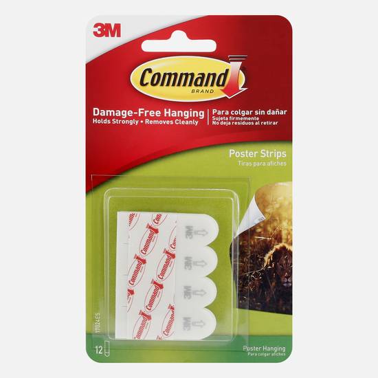 Command Damage-Free Hanging Poster Strips (12 strips)